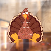 Thanksgiving Turkije Thunder_Cove Raamsticker (Vel 2)