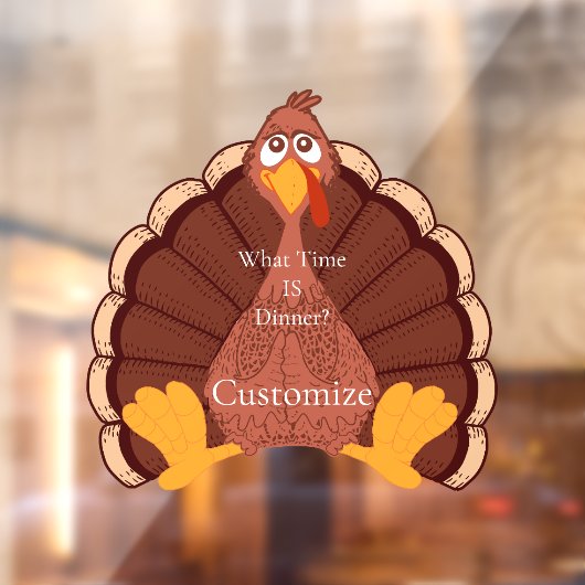 Thanksgiving Turkije Thunder_Cove Raamsticker (Vel 2)
