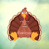 Thanksgiving Turkije Thunder_Cove Raamsticker (Vel 3)