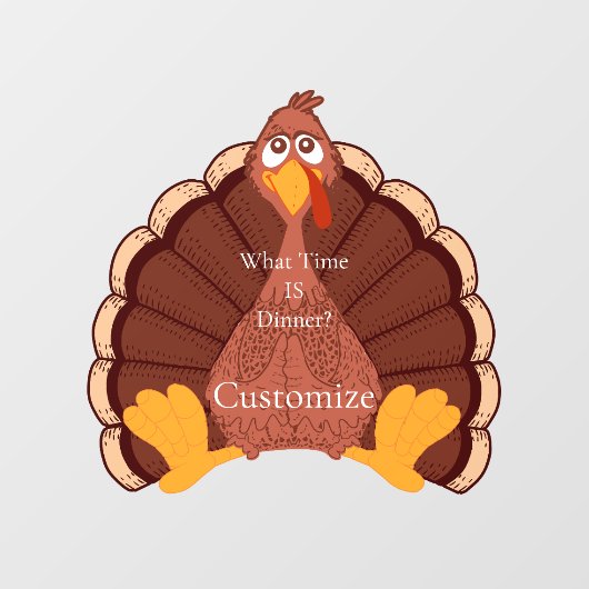 Thanksgiving Turkije Thunder_Cove Raamsticker (Vel)