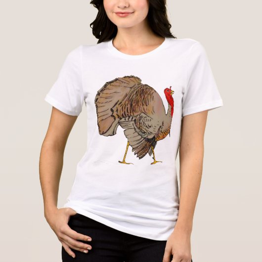 Thanksgiving TURKIJE Tri-Blend Shirt (Voorkant)