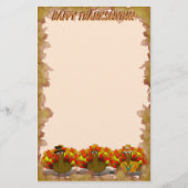 Thanksgiving Turkije Trio Briefpapier (Voorkant)