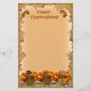 Thanksgiving Turkije Trio Briefpapier