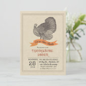Thanksgiving  Turkije Uitnodiging (Staand voorkant)