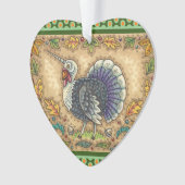 THANKSGIVING TURKIJE UNICORN, WEEFSELS ORNAMENT (voorkant)