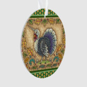 THANKSGIVING TURKIJE UNICORN, WEEFSELS ORNAMENT (voorkant)