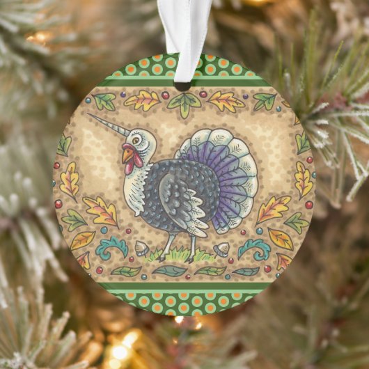 THANKSGIVING TURKIJE UNICORN, WEEFSELS ORNAMENT (Boom)