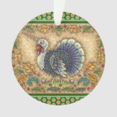 THANKSGIVING TURKIJE UNICORN, WEEFSELS ORNAMENT (voorkant)