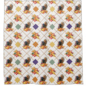 Thanksgiving Turkije Vakantie Douche Gordijn (Voorkant)