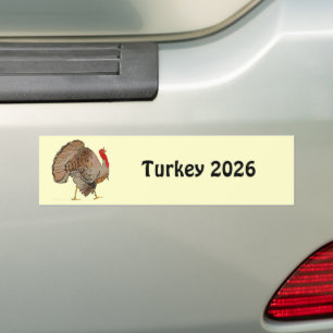 Thanksgiving Turkije Verander Jaar wat je krijgt. Bumpersticker
