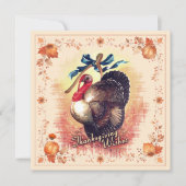 Thanksgiving Turkije wenst Kaart (Voorkant)