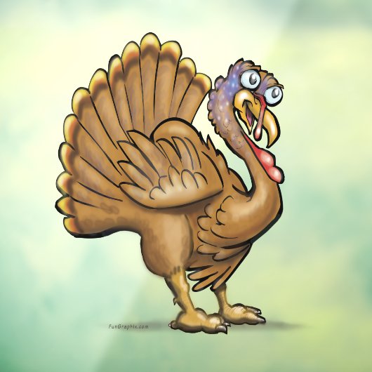 Thanksgiving Turkije Window Cling Raamsticker (Vel 3)