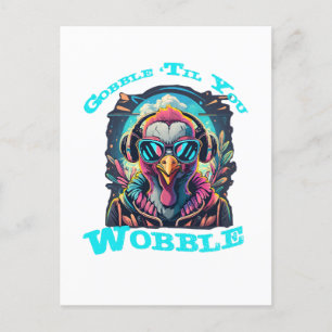 Thanksgiving Turkije Wobble Briefkaart