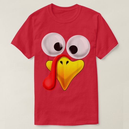 Thanksgiving Turkije wordt geconfronteerd met een  T-shirt (Design voorkant)
