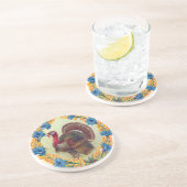 Thanksgiving Turkije Zandsteen Onderzetter (Zijkant)