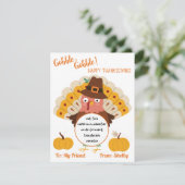 Thanksgiving Turquie Jouer Doh carte cadeau Doh (Debout devant)