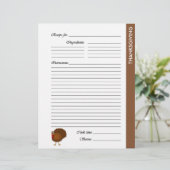 THANKSGIVING tweezijdige Recipe Pages (Staand voorkant)