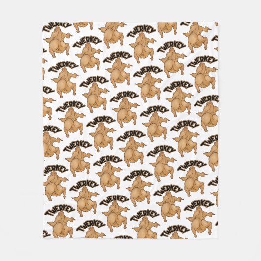 Thanksgiving Twerkey Fleece Blanket (Voorkant)