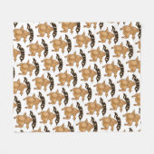 Thanksgiving Twerkey Fleece Blanket (Voorkant (Horizontaal))