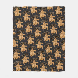 Thanksgiving Twerkey Fleece Blanket Deken