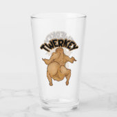 Thanksgiving Twerkey Glass Cup Glas (Achterkant)