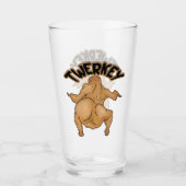 Thanksgiving Twerkey Glass Cup Glas (Voorkant)