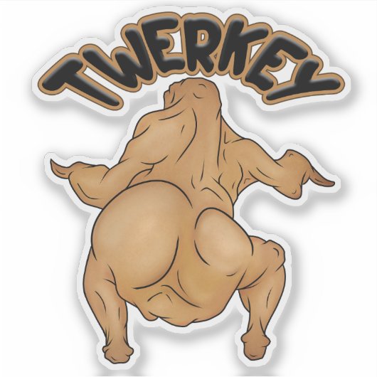 Thanksgiving Twerkey Sticker (Devant)