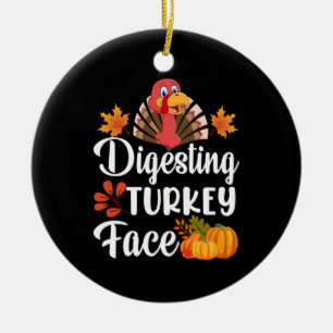 Thanksgiving uiteenvallen Turkije gezicht Keramisch Ornament