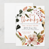 Thanksgiving uitnodigen - Bedankt Herfst geven Kaart (Voorkant / Achterkant)