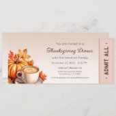 Thanksgiving Uitnodigen, Thanksgiving Diner Kaart (Voorkant / Achterkant)