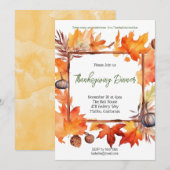 Thanksgiving Uitnodiging (Voorkant / Achterkant)