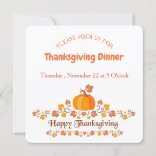 thanksgiving uitnodiging card