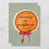Thanksgiving uitnodiging - Pumpkin Pie Delight (Voorkant / Achterkant)