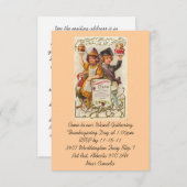 Thanksgiving Uitnodiging Sjabloon Vintage (Voorkant / Achterkant)