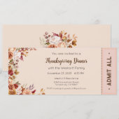 Thanksgiving Uitnodiging, Thanksgiving Diner Uitno Kaart (Voorkant / Achterkant)