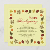 Thanksgiving Uitnodiging tot invallen (Voorkant / Achterkant)