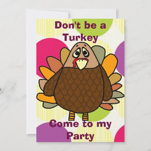 Thanksgiving uitnodiging Turkije (Voorkant)