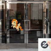 Thanksgiving Unicorn Pegasus Raamsticker (Kantoordeur)