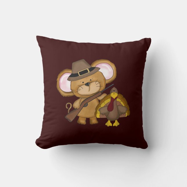 Thanksgiving Vakantie Turkije gooien kussen (Voorkant)