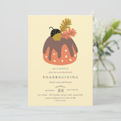 Thanksgiving van Acorn en Leaf Kaart (Staand voorkant)
