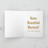 Thanksgiving van Bounful Harvest Cornucopia, ZSSG Feestdagen Kaart (Binnen)