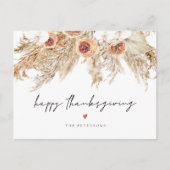 THANKSGIVING van CIERA Boho Terracotta Pampas Briefkaart (Voorkant)