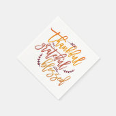 Thanksgiving van dankbare, gebufferde prijsopgave servet (Hoek)