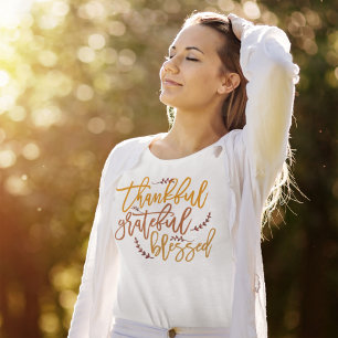 Thanksgiving van dankbare goddeloze dank t-shirt