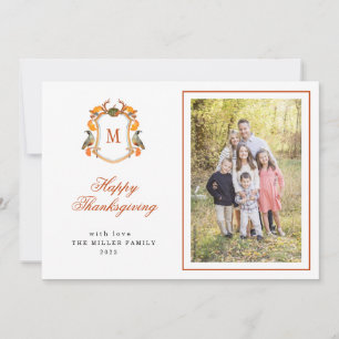 Thanksgiving van foto's uit monogrammen aankondiging