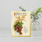 Thanksgiving van  graafoogst folie feestdagen briefkaart (Staand Voorkant)