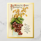 Thanksgiving van  graafoogst folie feestdagen briefkaart (Voorkant)