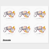 Thanksgiving van herfst-bladeren en bessen ronde sticker (Vel)