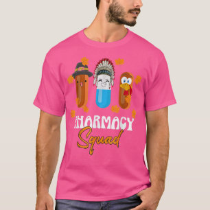 Thanksgiving van het Farmacieplein Thankful Turkey T-shirt