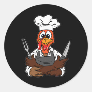 Thanksgiving van kalkoenen ronde sticker